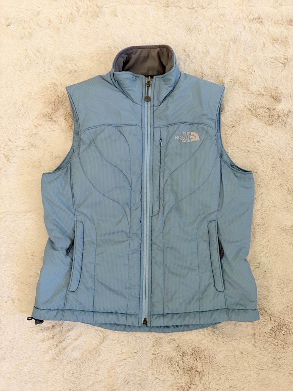 The North Face Redpoint Vest Light Blue PrimaLoft Insulated Full Zip S